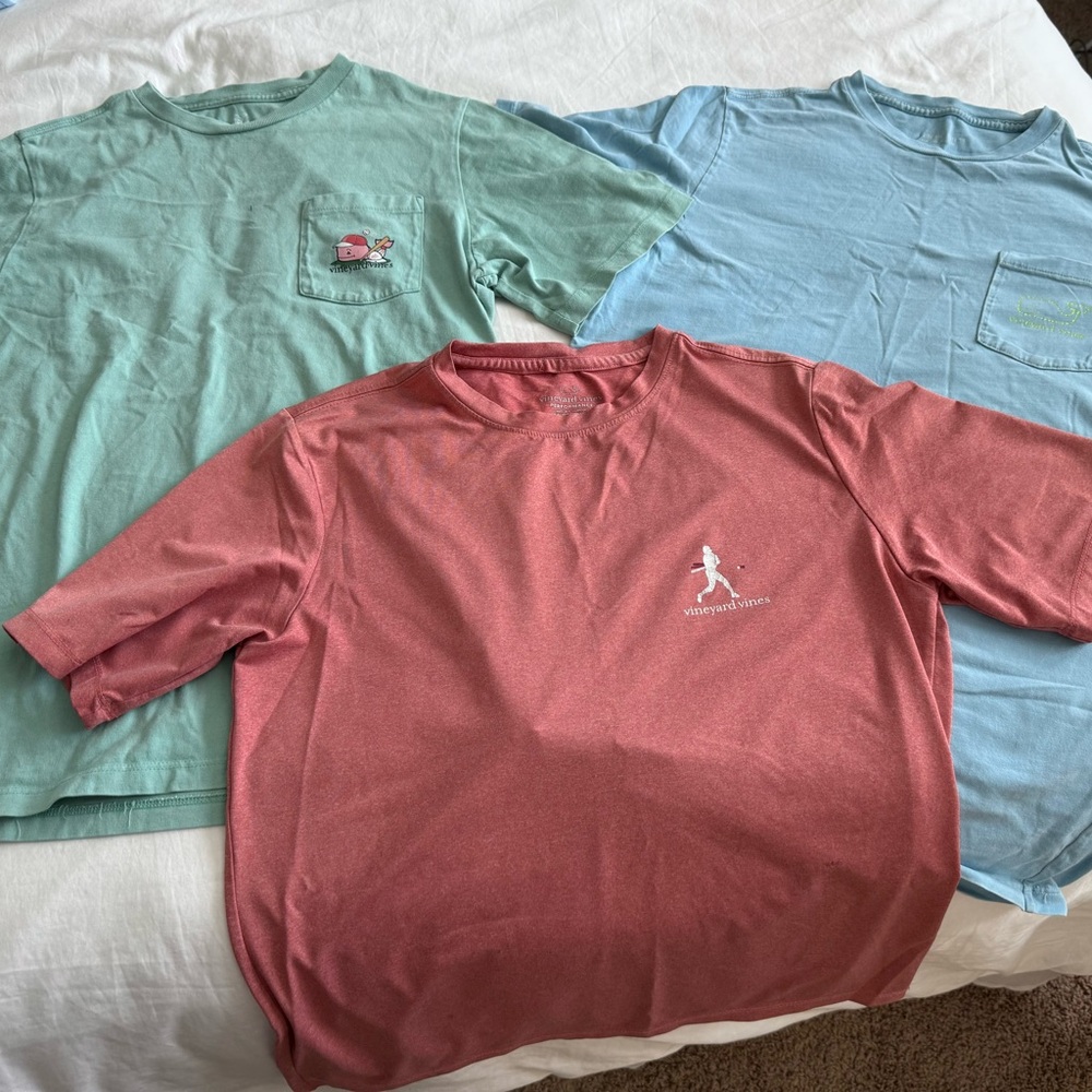 Vineyard Vines Short Sleeve Tees - Green, Blue, Red (all 3)